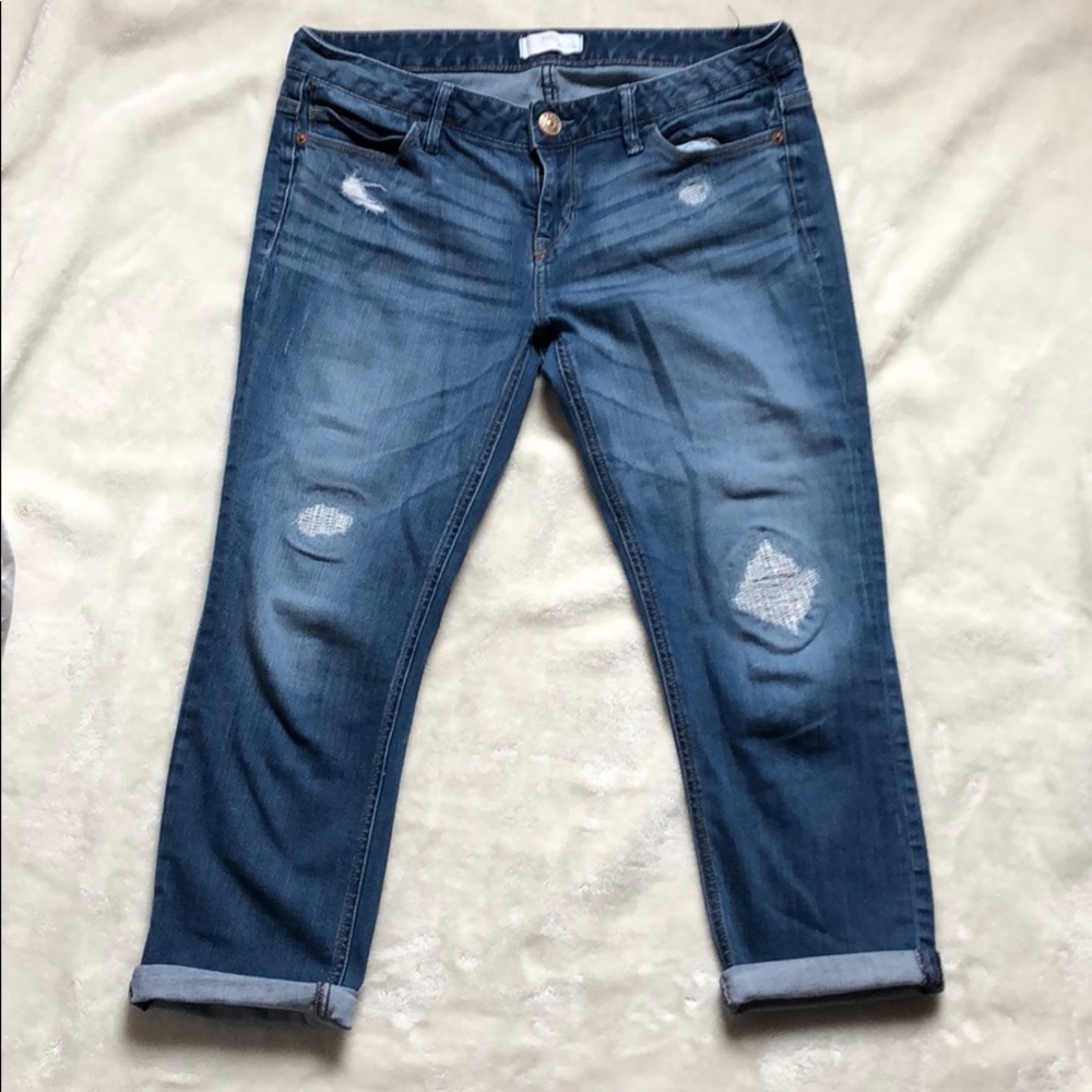 Express Modern Boyfriend Cropped Jeans